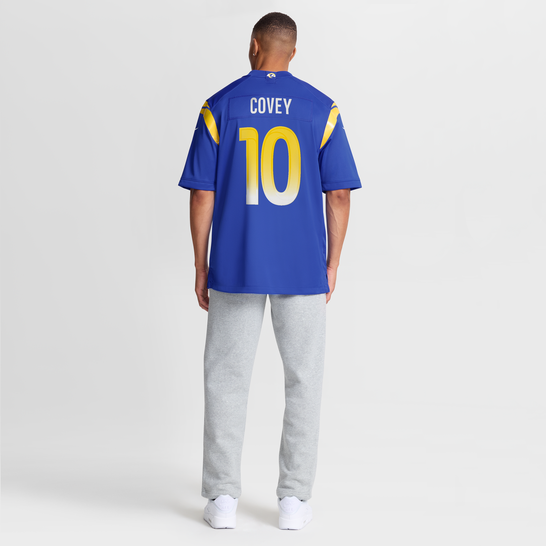 Men's Los Angeles Rams Britain Covey Royal Team Game NFL Football Jersey - view 8