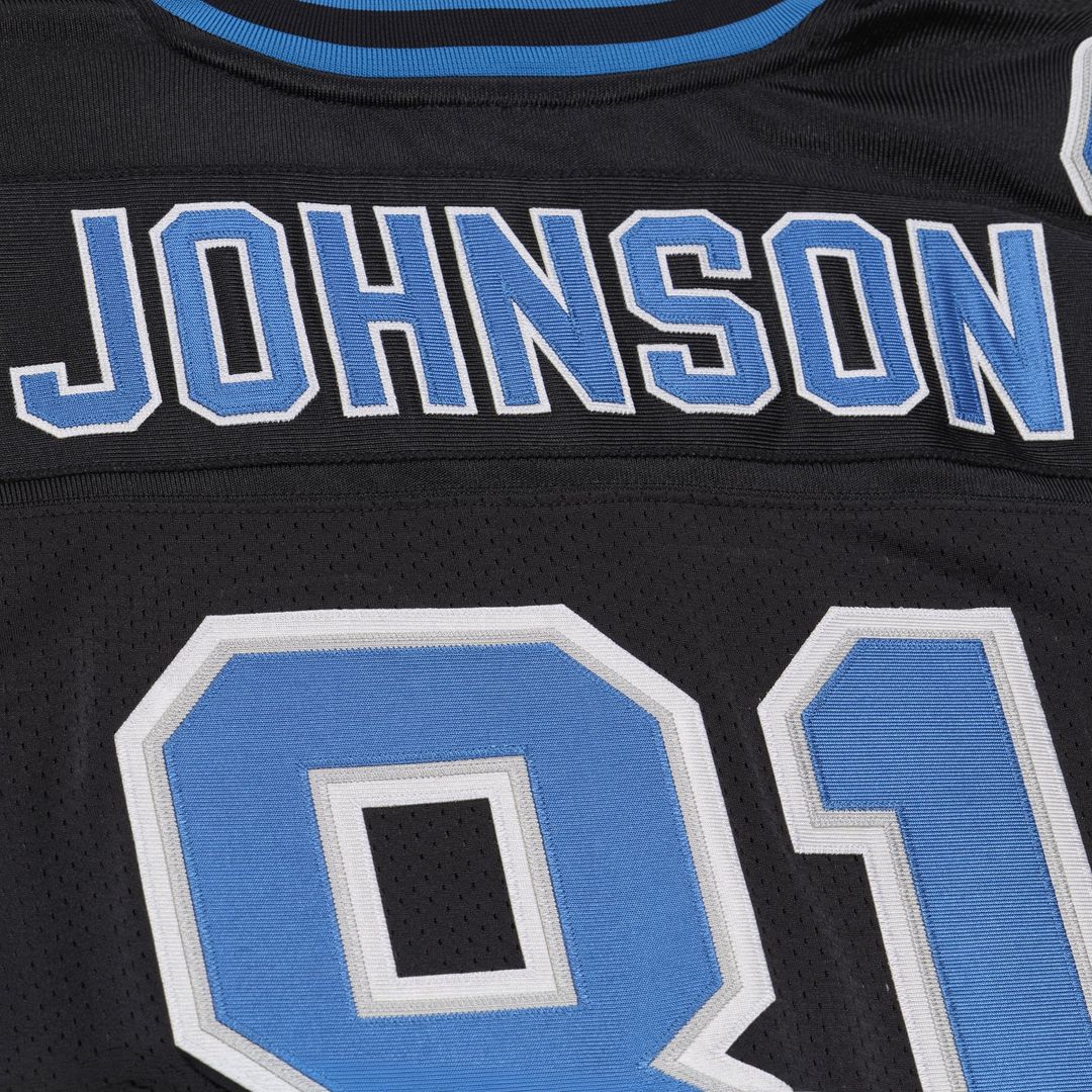 Men's Detroit Lions Calvin Johnson Black 2007 Throwback NFL Football Jersey - view 15