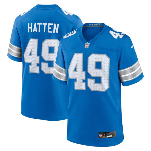 Men's Detroit Lions Hogan Hatten Blue Game NFL Football Jersey - view 1