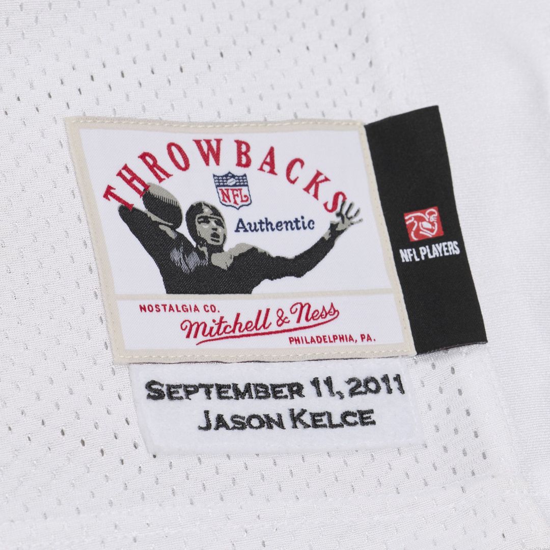Men's Philadelphia Eagles Jason Kelce White 2011 Throwback NFL Football Jersey - view 4