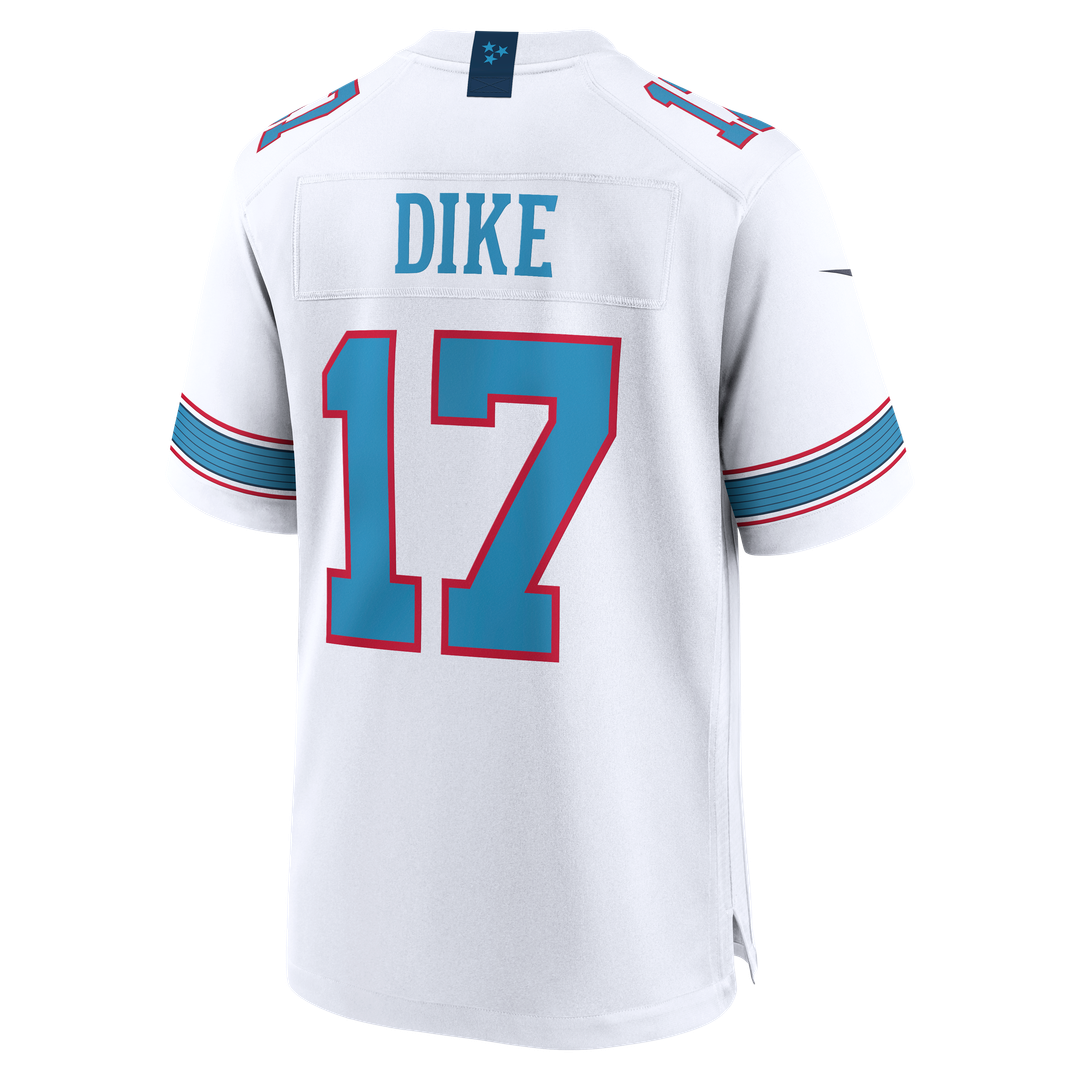 Men's Tennessee Titans Chimere Dike Light Blue Team Game NFL Football Jersey - view 15