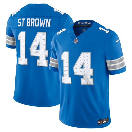 Men's Detroit Lions Amon-Ra St. Brown Blue Team Stitched Limited NFL Football Jersey - view 1