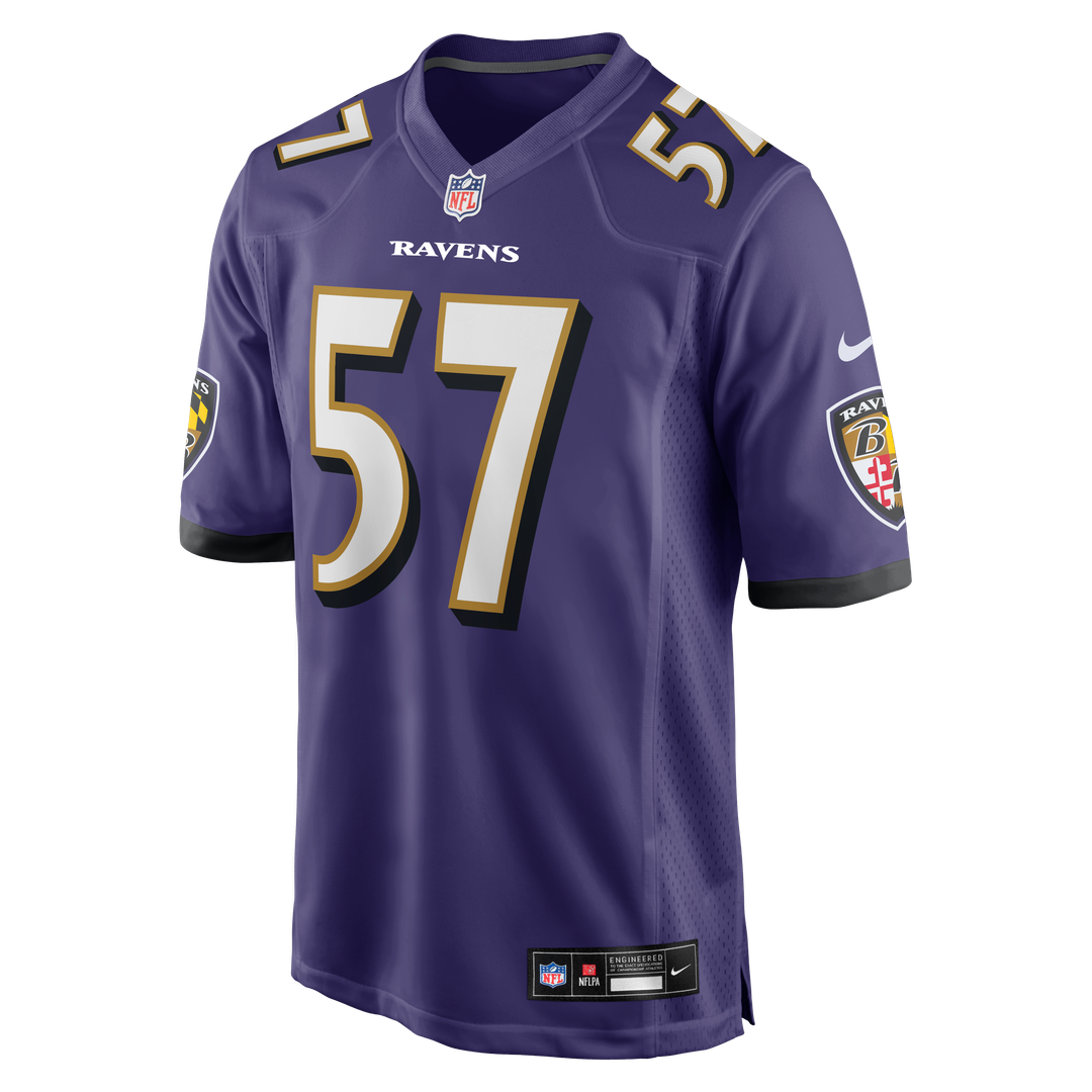 Men's Baltimore Ravens Bart Scott Purple Game NFL Football Jersey - view 2