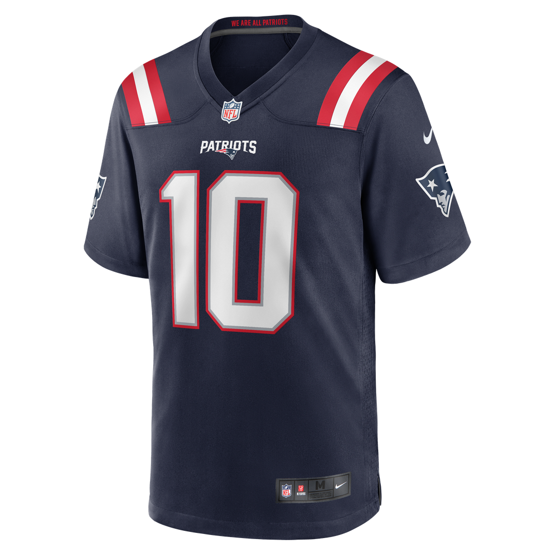Men's New England Patriots Drake Maye Navy Player Game NFL Football Jersey - view 7