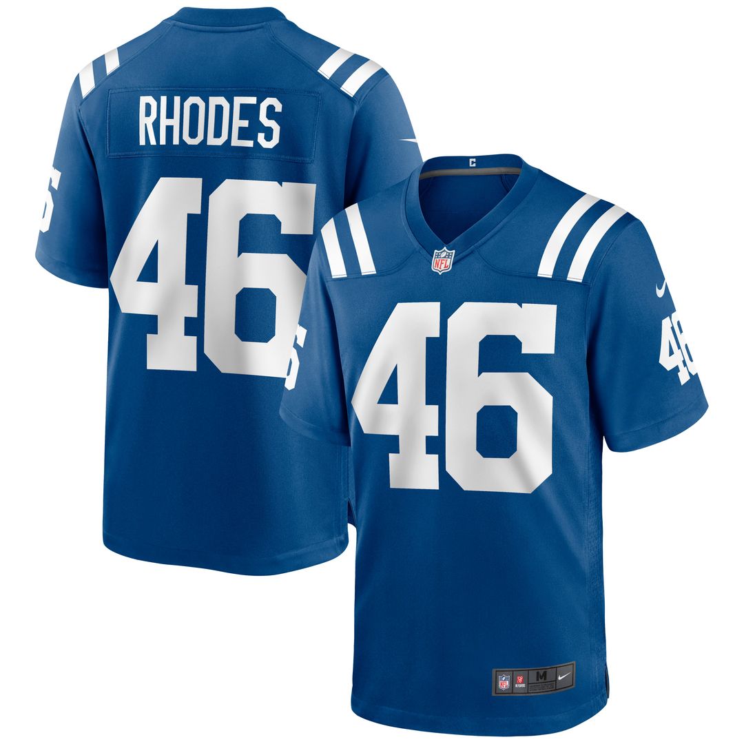 Men's Indianapolis Colts Luke Rhodes Royal Game NFL Football Jersey - view 1