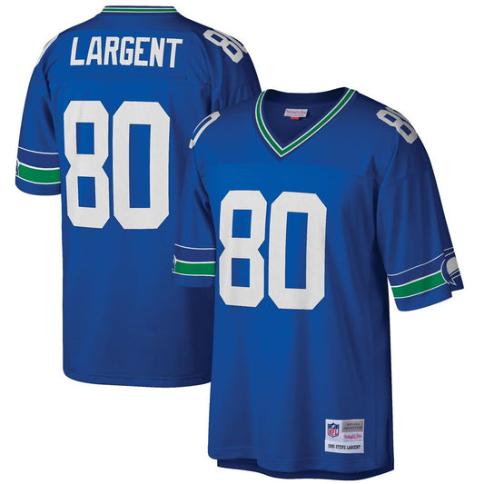 Men's Seattle Seahawks Steve Largent Royal Big & Tall 1985 Retired Player Replica NFL Football Jersey - view 1