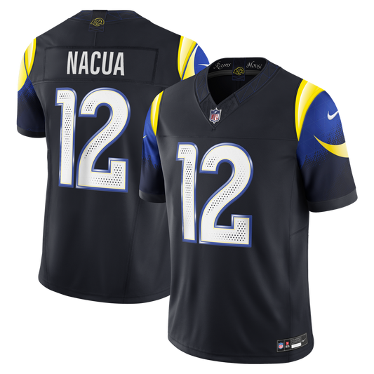 Men's Los Angeles Rams Puka Nacua Dark Blue Rivalries Collection Stitched Limited NFL Football Jersey - view 1