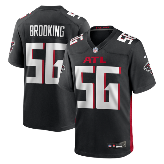 Men's Atlanta Falcons Keith Brooking Black Game NFL Football Jersey - view 1