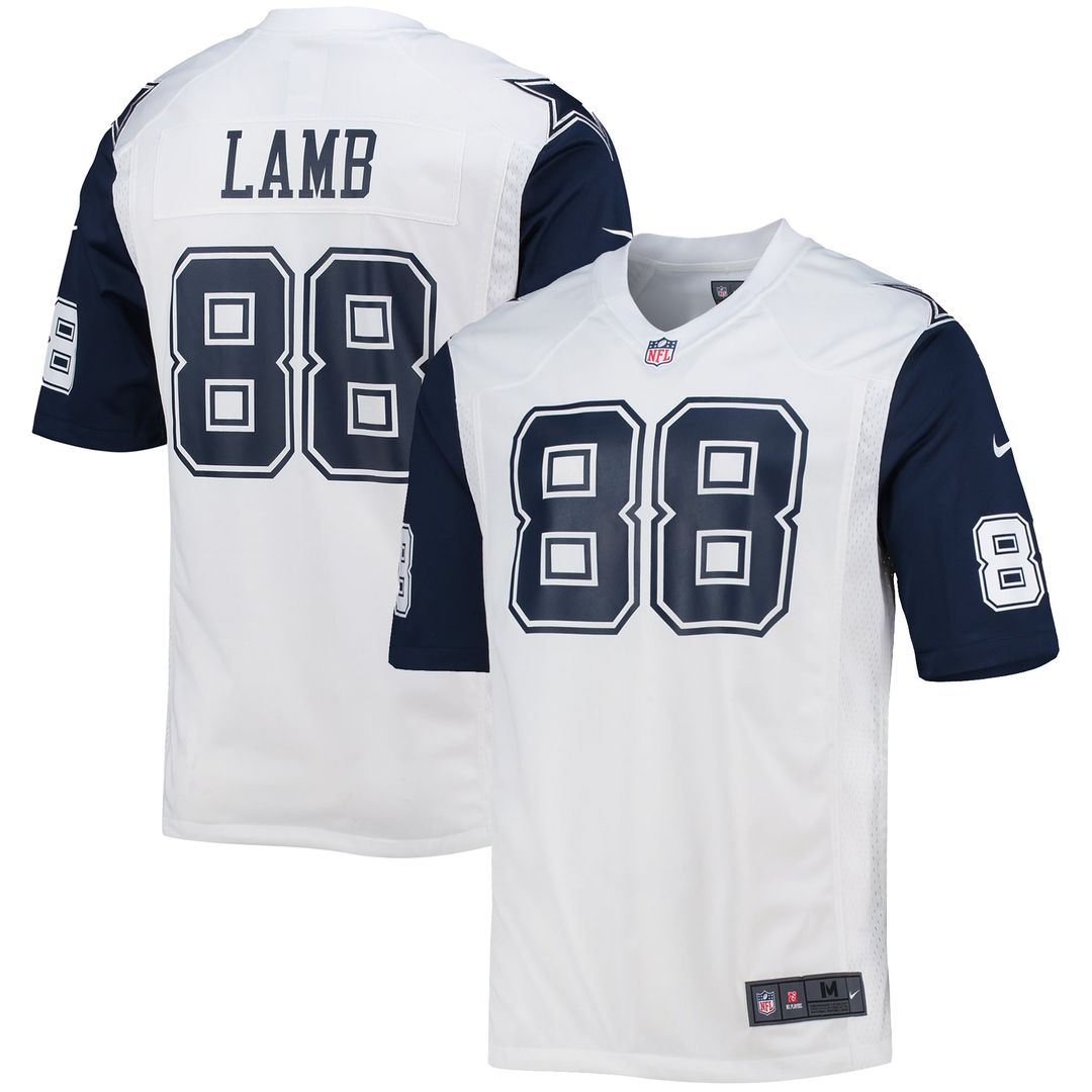 Men's Dallas Cowboys CeeDee Lamb White Alternate Game NFL Football Jersey - view 1