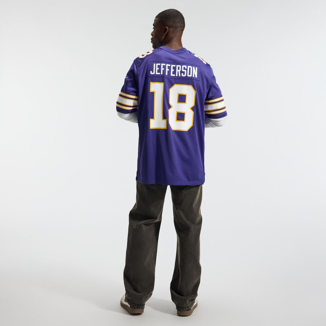 Men's Minnesota Vikings Justin Jefferson White Alternate Game NFL Football Jersey - view 34