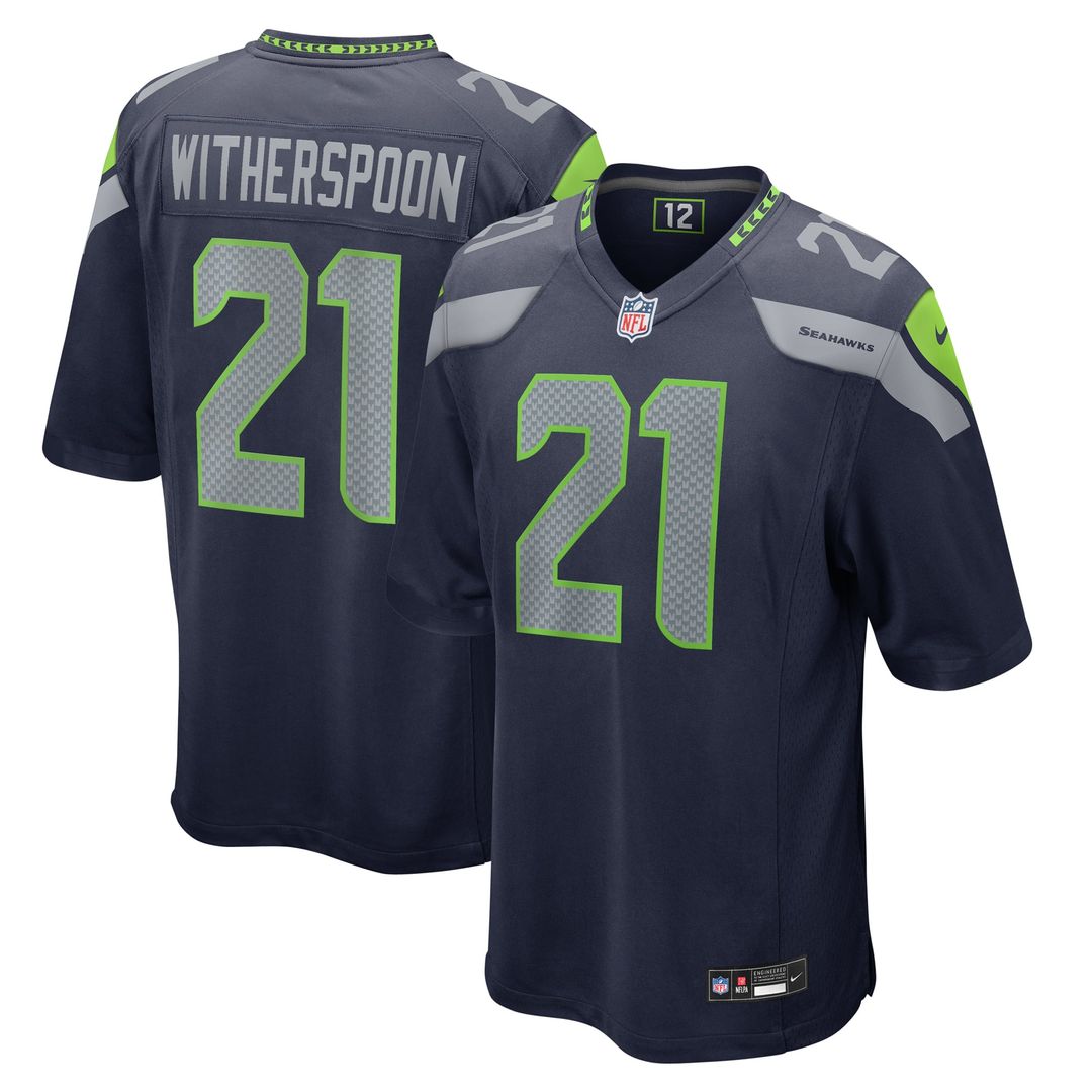 Men's Seattle Seahawks Devon Witherspoon College Navy Game NFL Football Jersey - view 1