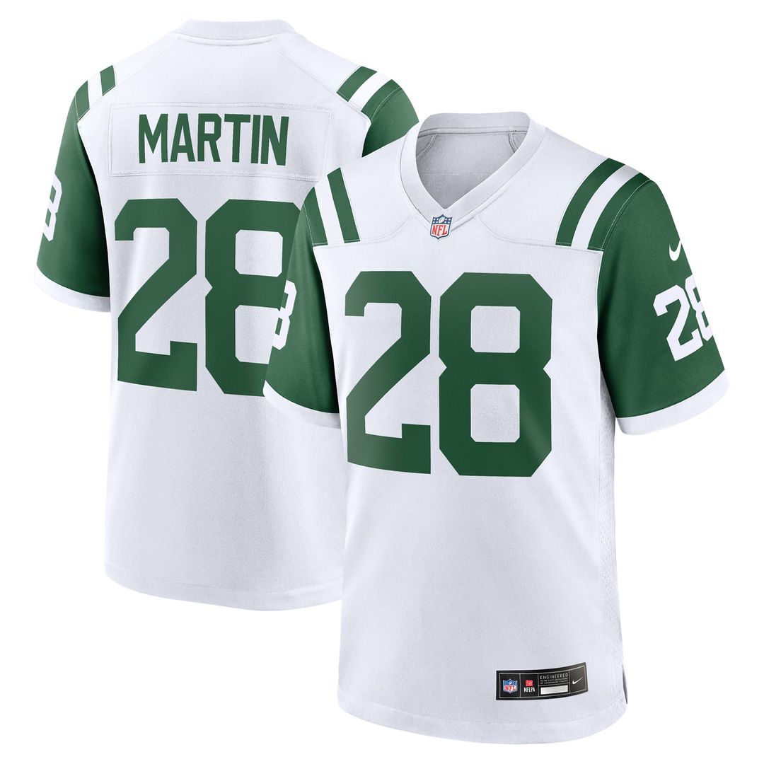 Men's New York Jets Curtis Martin White Retired Player Alternate Game NFL Football Jersey - view 1
