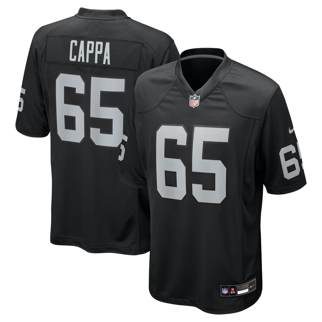 Men's Las Vegas Raiders Alex Cappa Black Team Game NFL Football Jersey - view 1