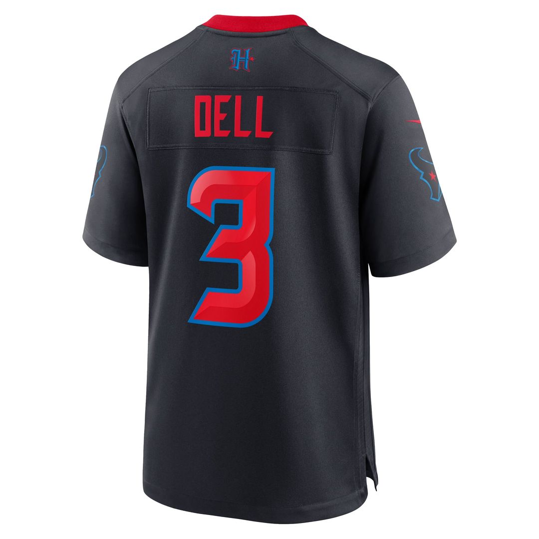 Men's Houston Texans Tank Dell Navy 2nd Alternate Game NFL Football Jersey - view 3