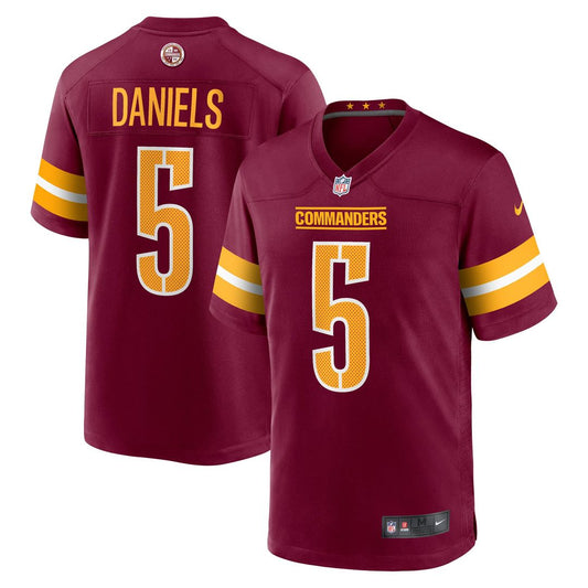 Men's Washington Commanders Jayden Daniels Burgundy Player Game NFL Football Jersey - view 1