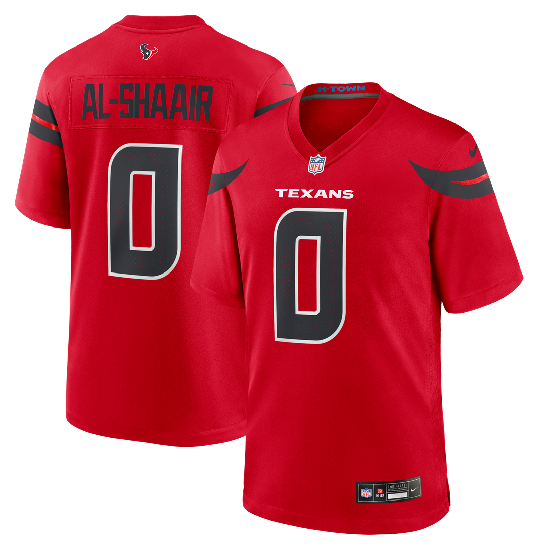 Men's Houston Texans Azeez Al-Shaair Navy Team Game NFL Football Jersey - view 13