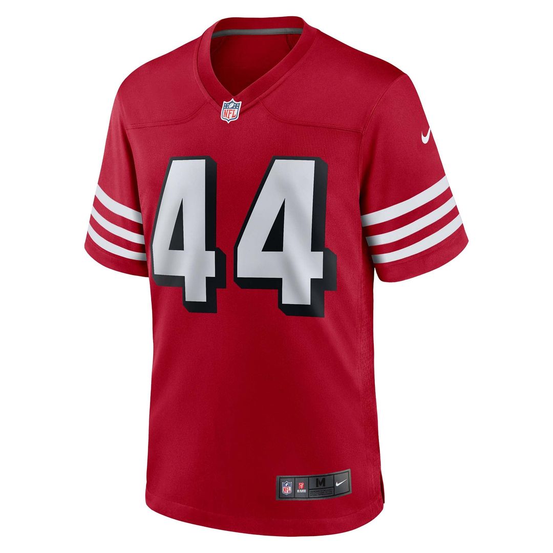 Men's San Francisco 49ers Kyle Juszczyk Scarlet Alternate Game NFL Football Jersey - view 2
