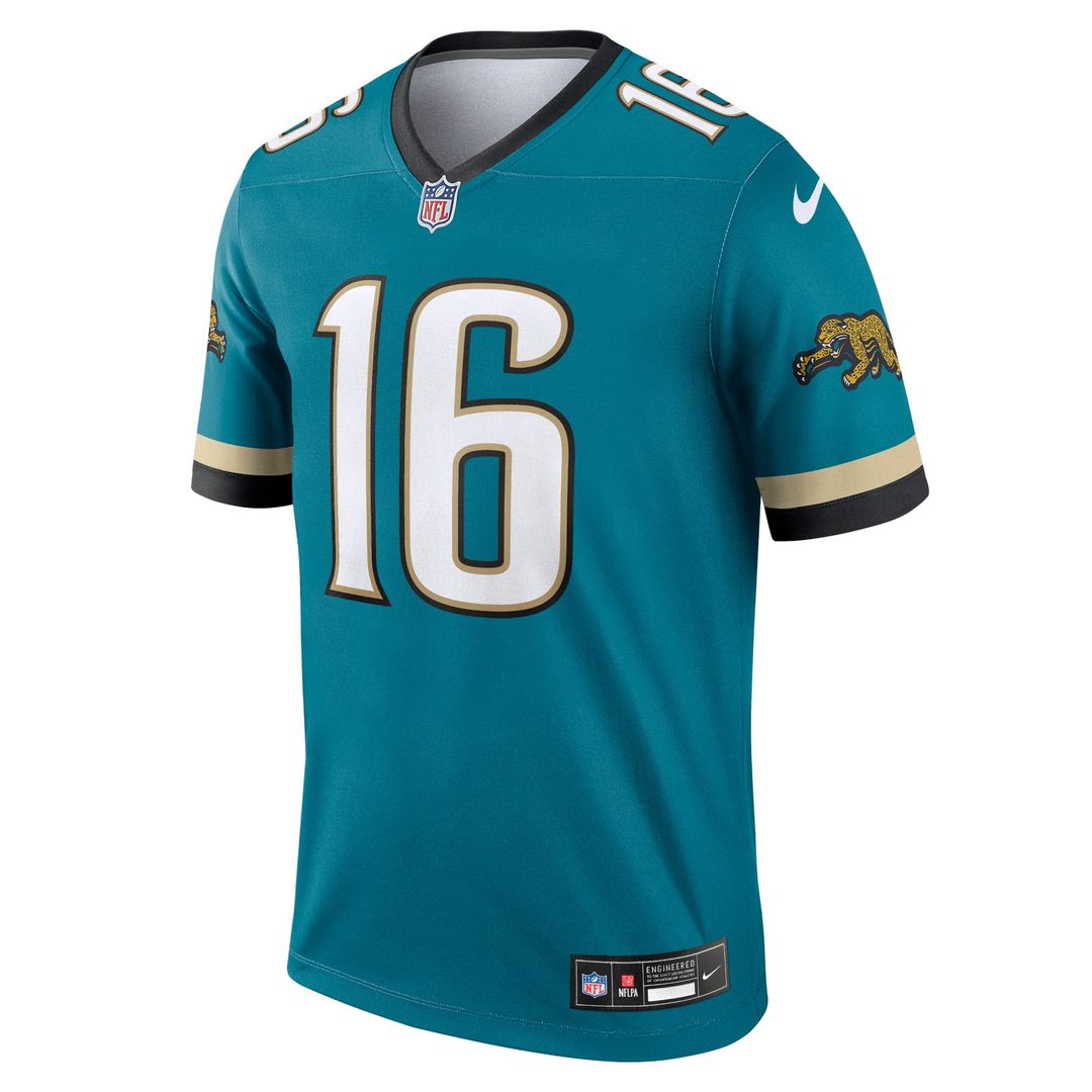 Men's Jacksonville Jaguars Trevor Lawrence Teal Legend Player NFL Football Performance Top - view 2