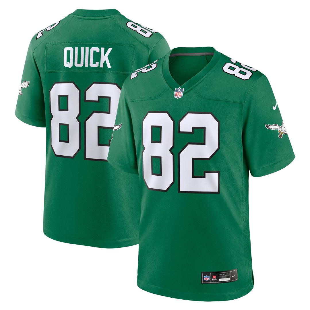 Men's Philadelphia Eagles Mike Quick Kelly Green Retired Player Alternate Game NFL Football Jersey - view 1