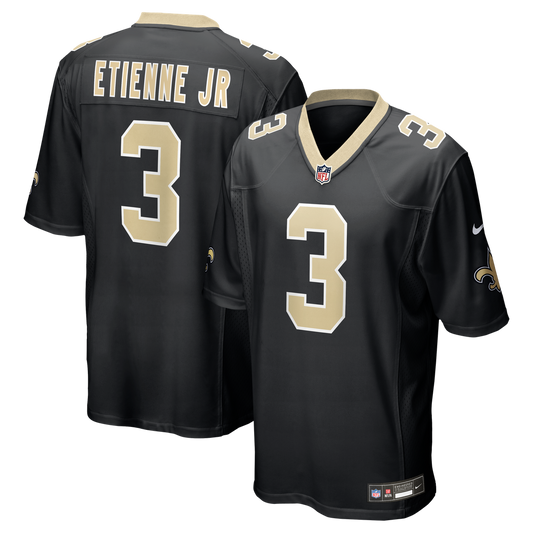Men's New Orleans Saints Travis Etienne Jr Black Game NFL Football Jersey - view 1
