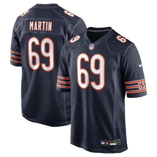 Men's Chicago Bears Jeremiah Martin Navy Team Game NFL Football Jersey - view 1