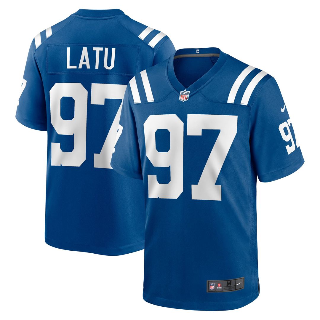 Men's Indianapolis Colts Laiatu Latu Royal Player Game NFL Football Jersey - view 1