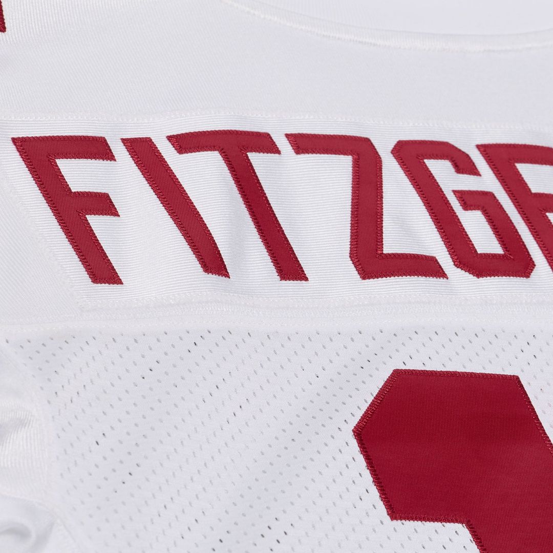Men's Arizona Cardinals Larry Fitzgerald White 2004 Throwback NFL Football Jersey - view 9
