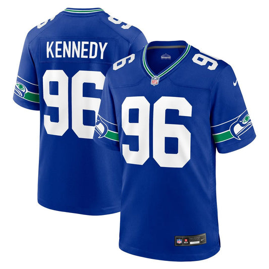 Men's Seattle Seahawks Cortez Kennedy Royal Retired Player Alternate Game NFL Football Jersey - view 1