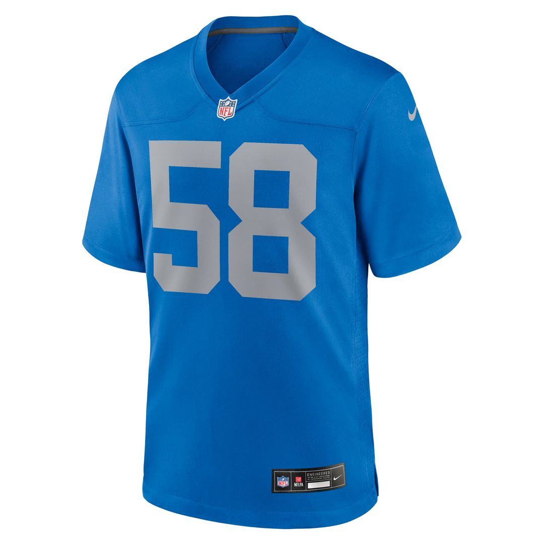 Men's Detroit Lions Penei Sewell Blue Alternate Game NFL Football Jersey - view 2