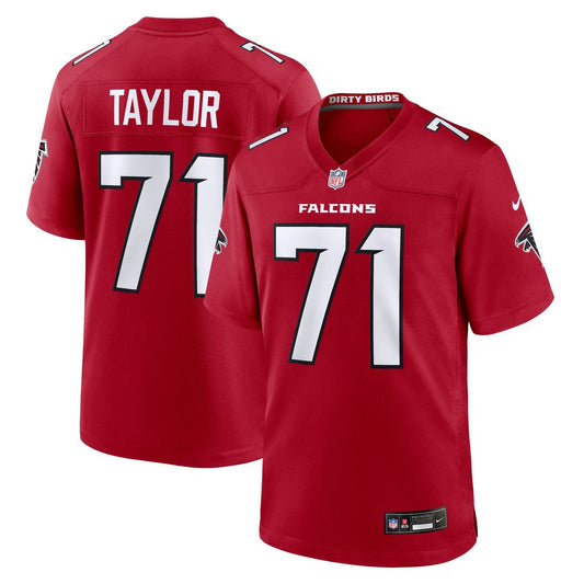 Men's Atlanta Falcons Jawaan Taylor Red Team Game NFL Football Jersey - view 1