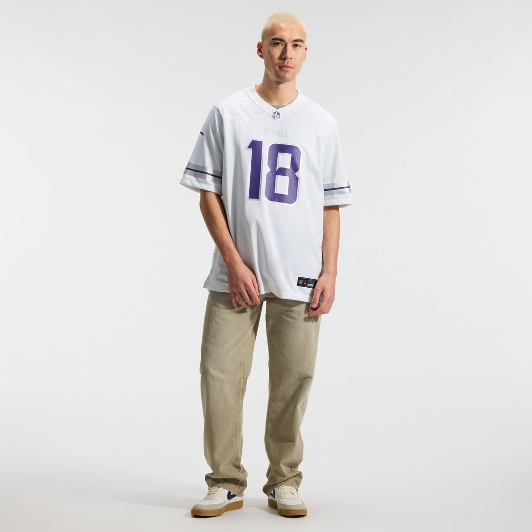 Men's Minnesota Vikings Justin Jefferson White Alternate Game NFL Football Jersey - view 5