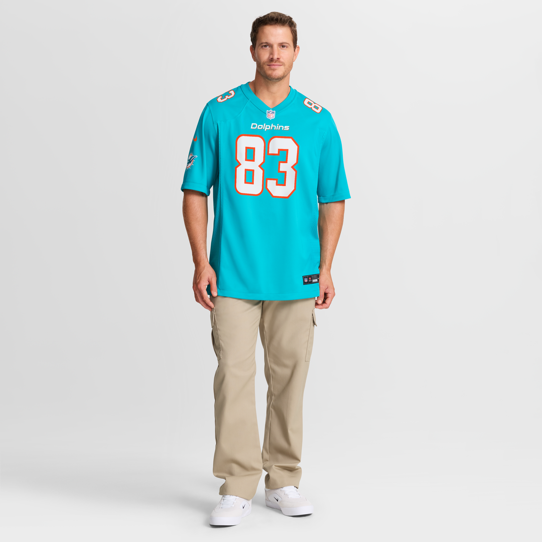 Men's Miami Dolphins Darren Waller Aqua Team Game NFL Football Jersey - view 7