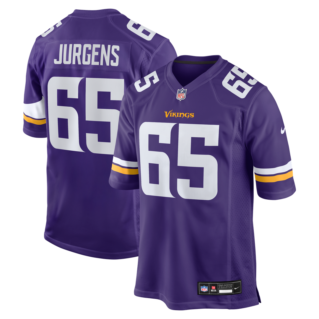 Men's Minnesota Vikings Michael Jurgens Purple Game NFL Football Jersey - view 1