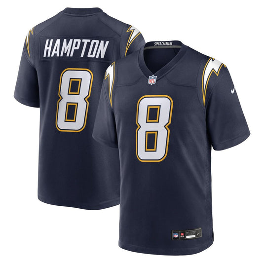 Men's Los Angeles Chargers Omarion Hampton Navy Alternate Super Chargers Game NFL Football Jersey - view 1