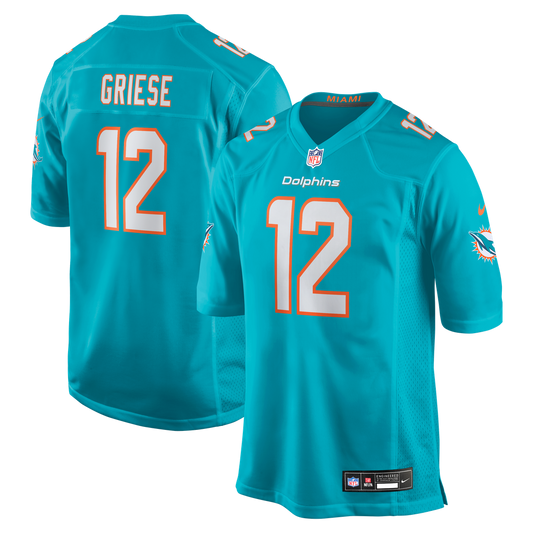 Men's Miami Dolphins Bob Griese Aqua Game NFL Football Jersey - view 1