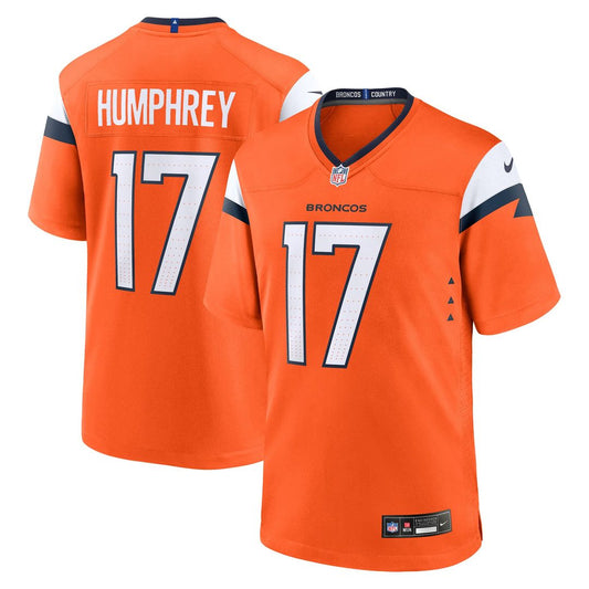 Men's Denver Broncos Lil'Jordan Humphrey Orange Team Game NFL Football Jersey - view 1