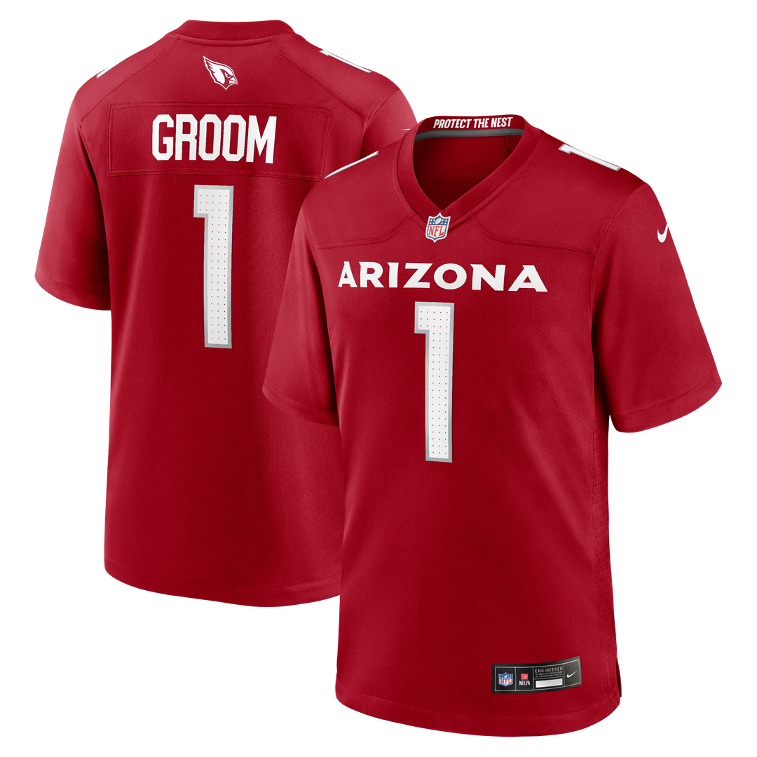 Men's Arizona Cardinals Number 1 Groom Cardinal Game NFL Football Jersey - view 1