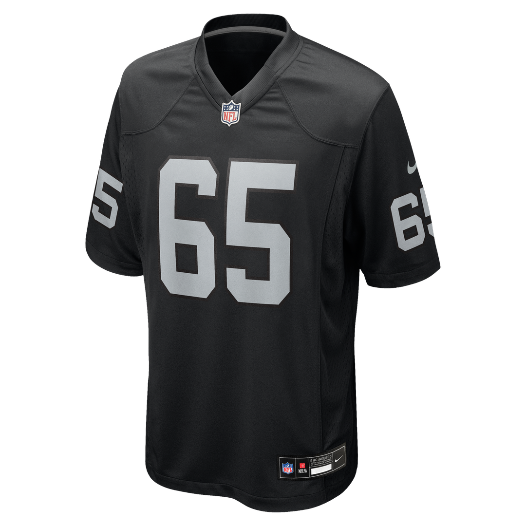 Men's Las Vegas Raiders Alex Cappa Black Team Game NFL Football Jersey - view 2