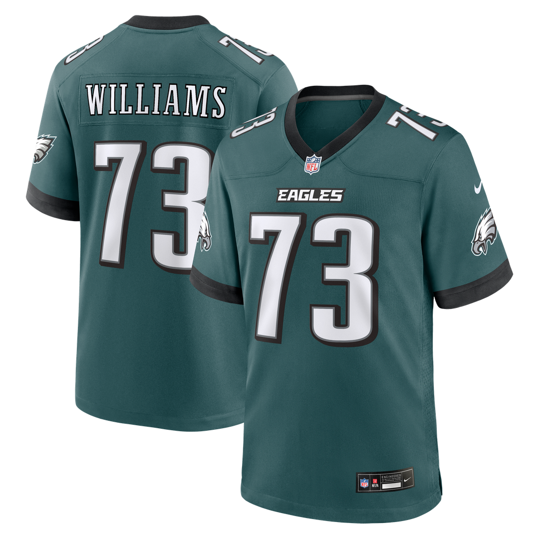 Men's Philadelphia Eagles Cameron Williams Midnight Green Team Game NFL Football Jersey - view 1