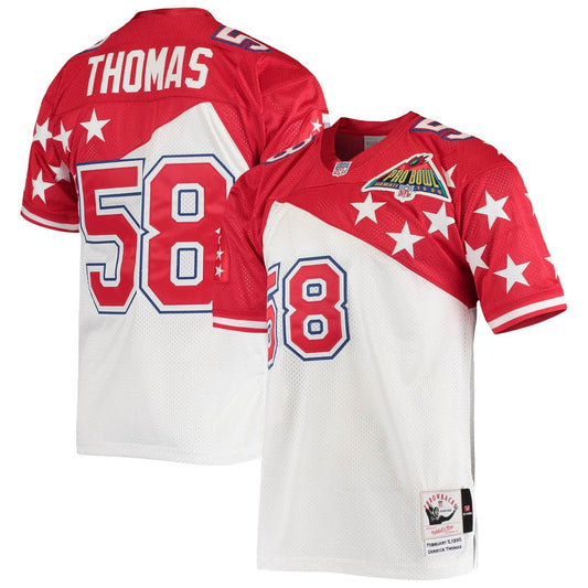 Men's AFC Derrick Thomas White/Red 1995 Pro Bowl NFL Football Jersey - view 1