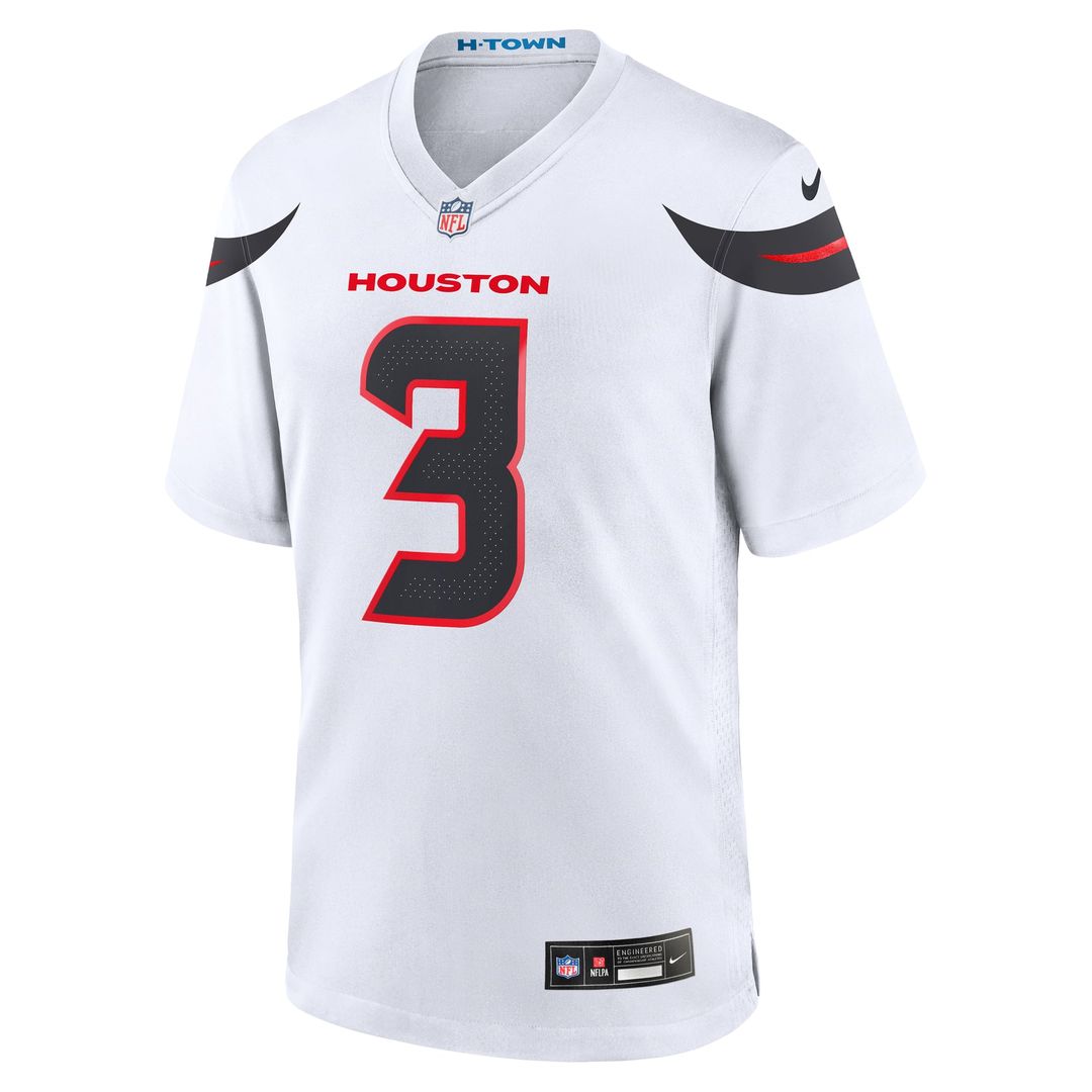 Men's Houston Texans Tank Dell White Game NFL Football Jersey - view 2