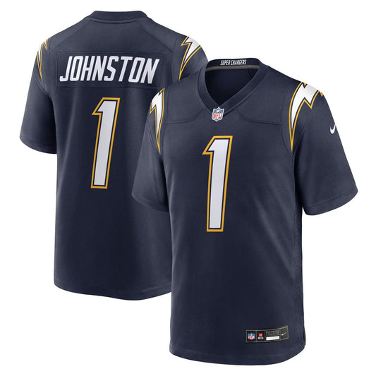 Men's Los Angeles Chargers Quentin Johnston Navy Alternate Super Chargers Game NFL Football Jersey - view 1