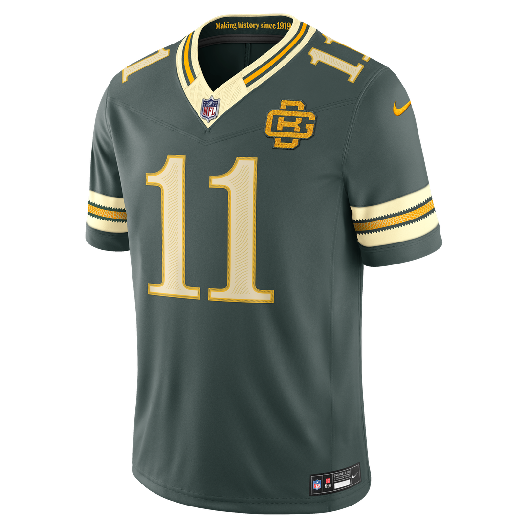 Men's Green Bay Packers Jayden Reed Green 2026 Rivalries Collection Stitched Limited NFL Football Jersey - view 2