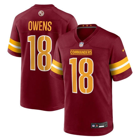 Men's Washington Commanders Tyler Owens Burgundy Team Game NFL Football Jersey - view 1