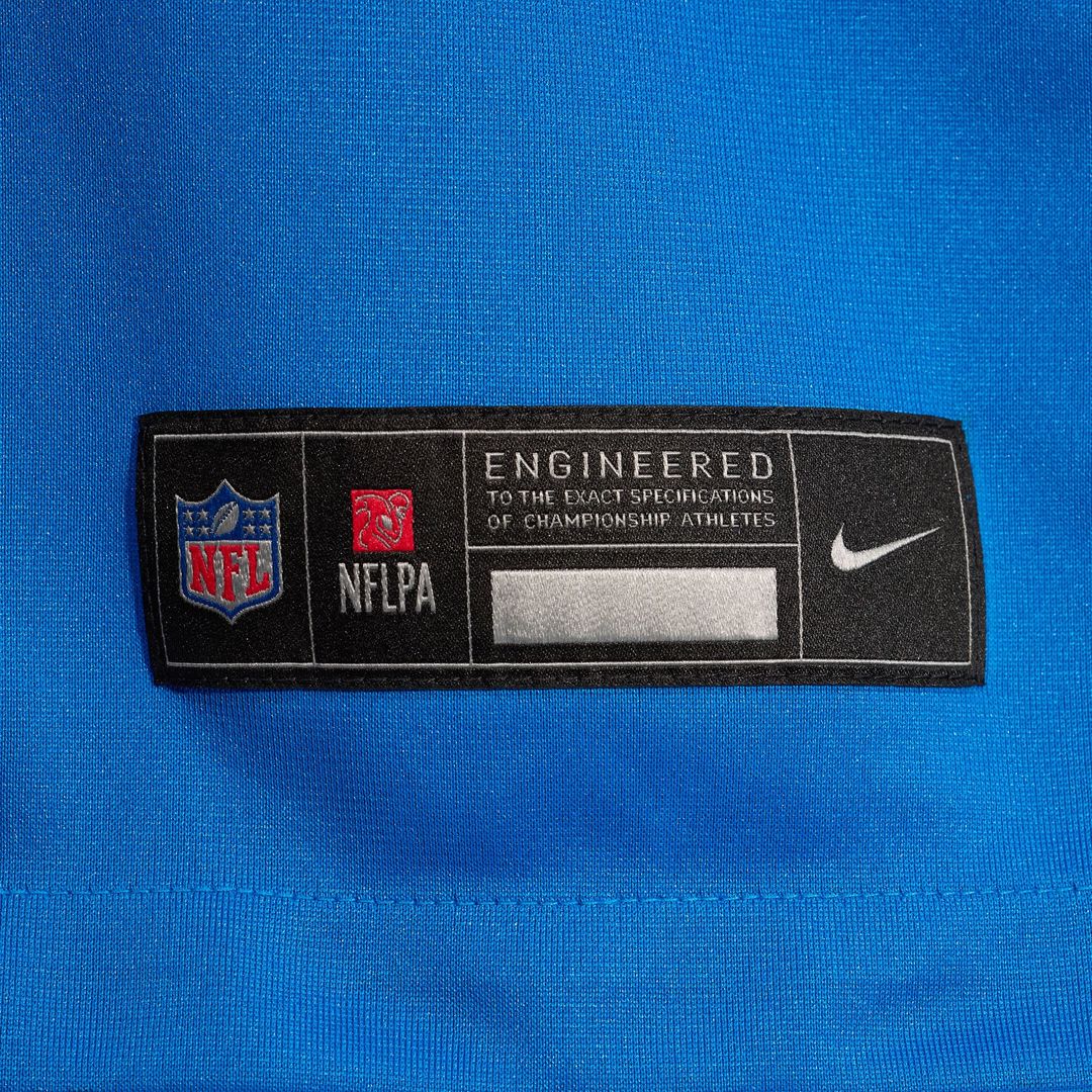 Men's Detroit Lions Number 1 Groom Blue Game NFL Football Jersey - view 6