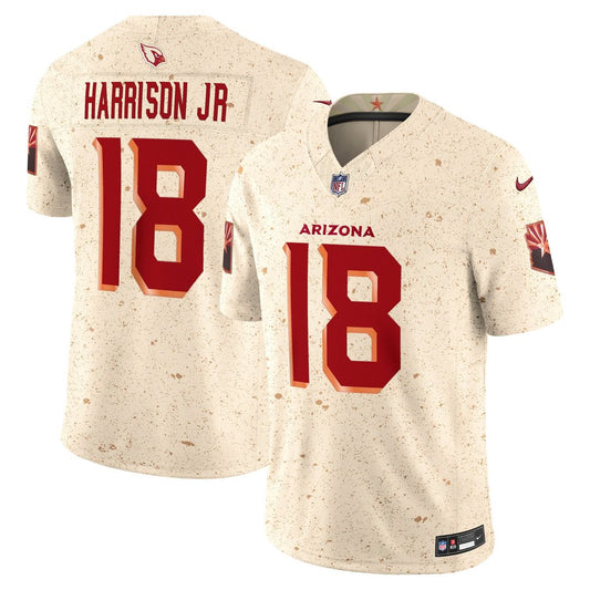 Men's Arizona Cardinals Marvin Harrison Jr. Natural Rivalries Collection Stitched Limited NFL Football Jersey - view 1