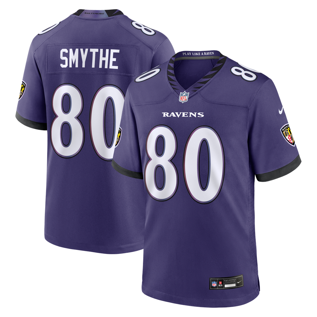 Men's Baltimore Ravens Durham Smythe Purple Team Game NFL Football Jersey - view 1