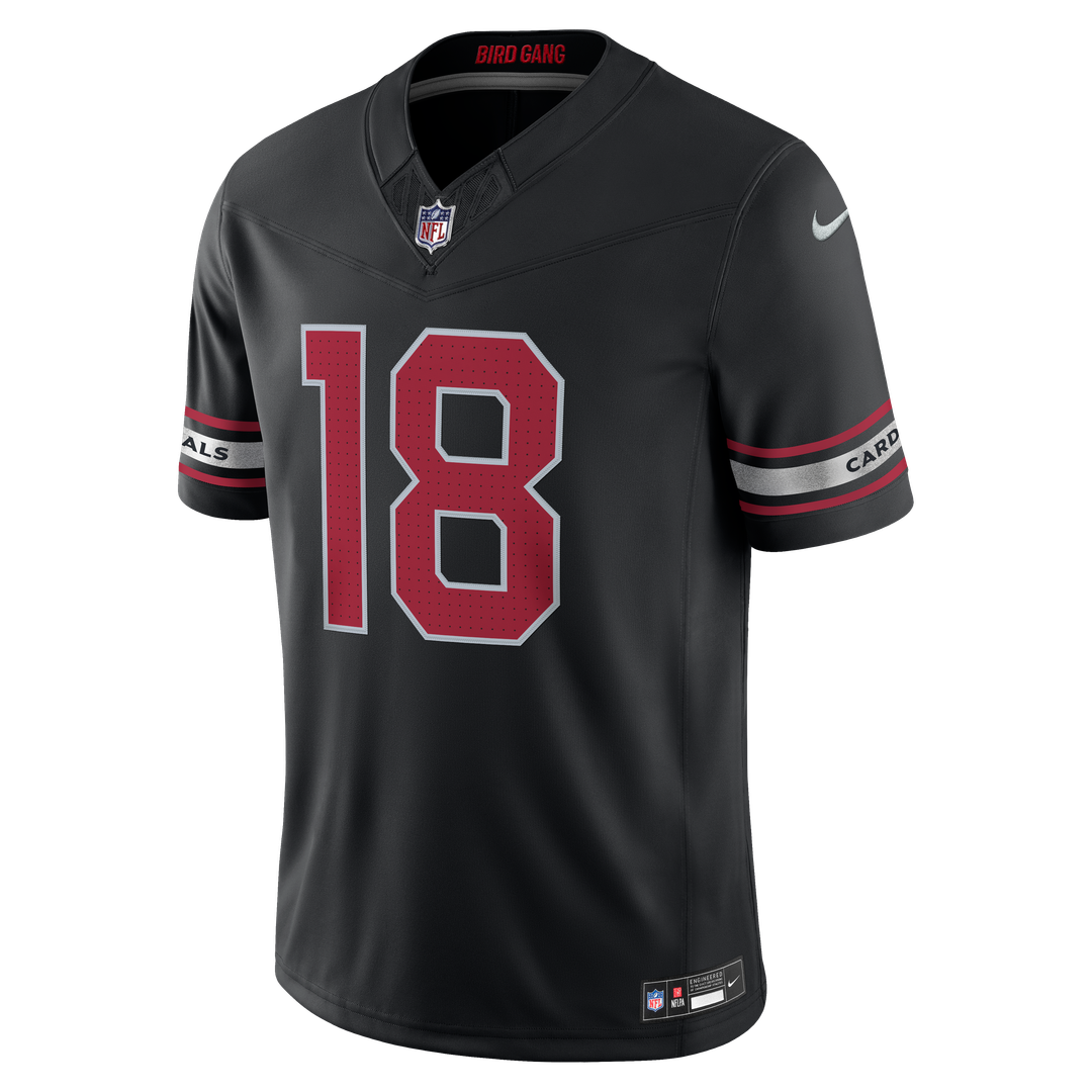 Men's Arizona Cardinals Marvin Harrison Jr. Black Alternate Stitched Limited NFL Football Jersey - view 2