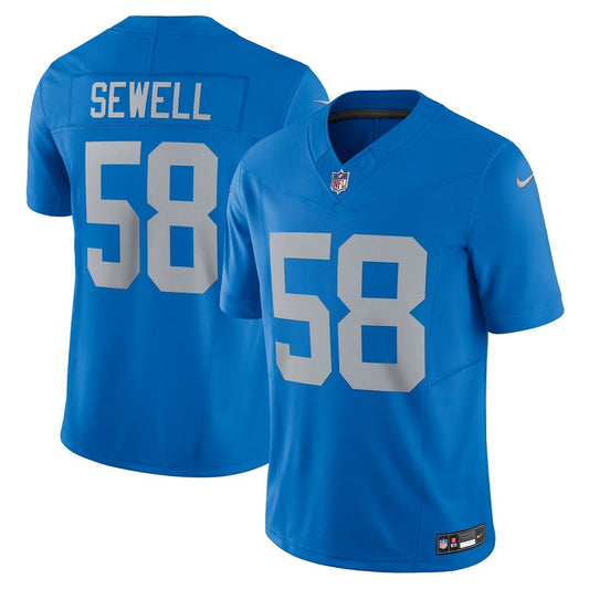Men's Detroit Lions Penei Sewell Blue Alternate Limited NFL Football Jersey - view 1