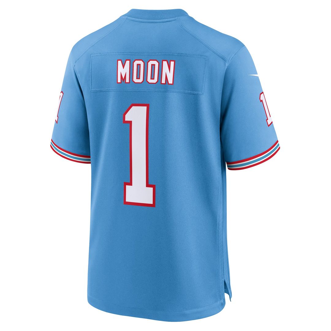 Men's Tennessee Titans Warren Moon Light Blue Retired Player Alternate Game NFL Football Jersey - view 3